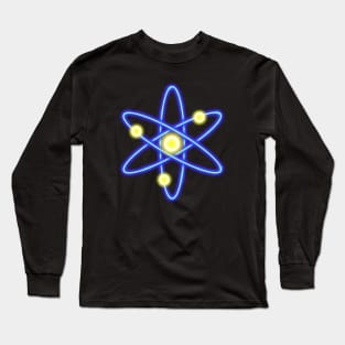 Blue Neon Cosmos Atom Long Sleeve T-Shirt